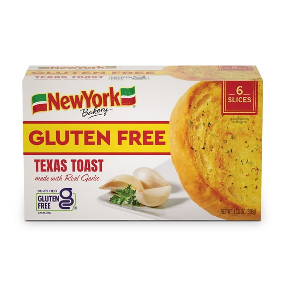 New York Bakery Gluten Free Real Garlic Texas Toast, 11.5 oz (6 Count), Frozen