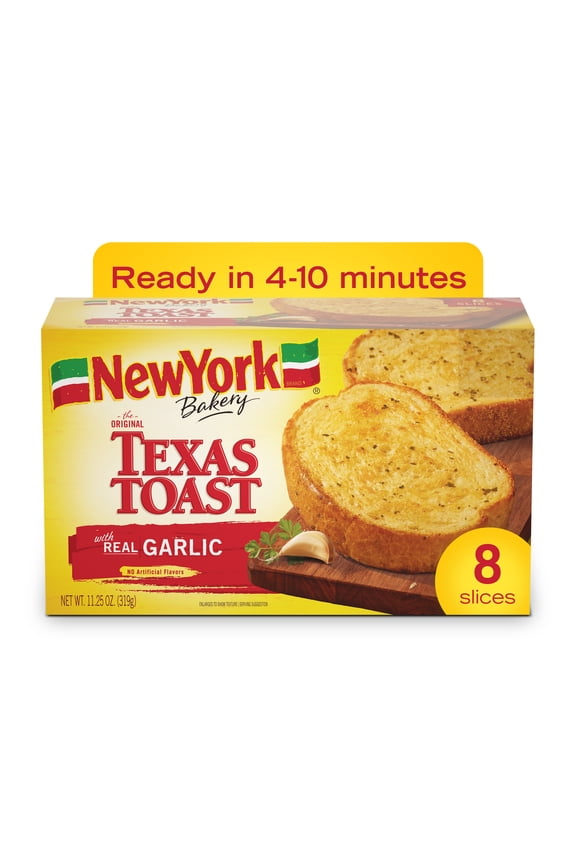 Real Garlic Texas Toast, 8 Count, Frozen Bread