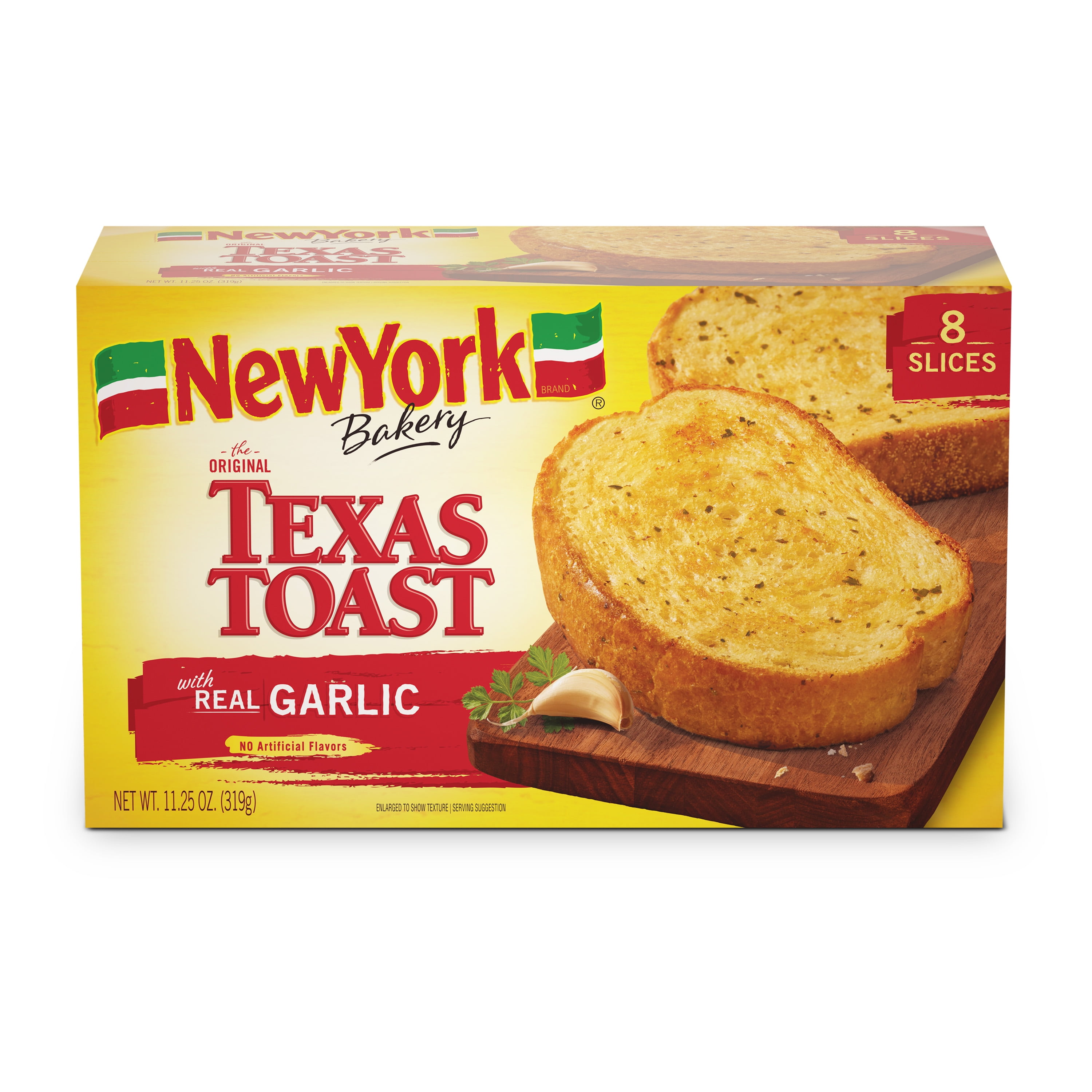 New York Bakery Real Garlic Texas Toast, 11.25 oz (8 Count), Frozen