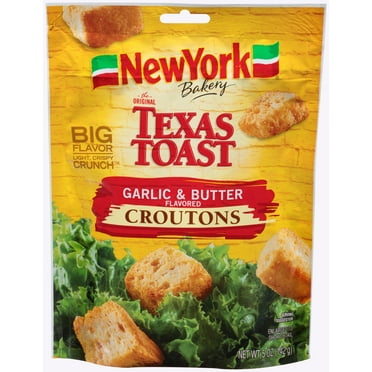 New York Bakery Texas Toast Garlic and Butter Croutons, 5 oz Bag