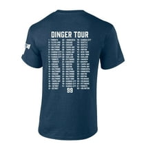 New York Baseball Judge Home Run Record Dinger Tour 62 Cities Homerun Mens Short Sleeve T-shirt Graphic Tee-Navy-large