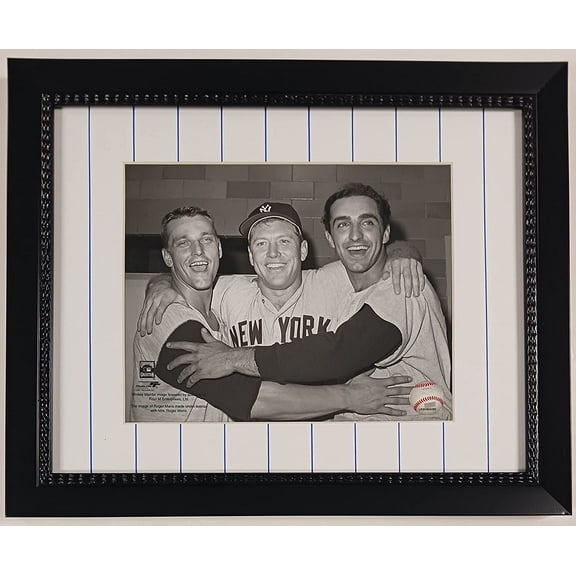 New York Baseball Mickey Mantle, Roger Maris, and Joe Pepitone 14x11 frame