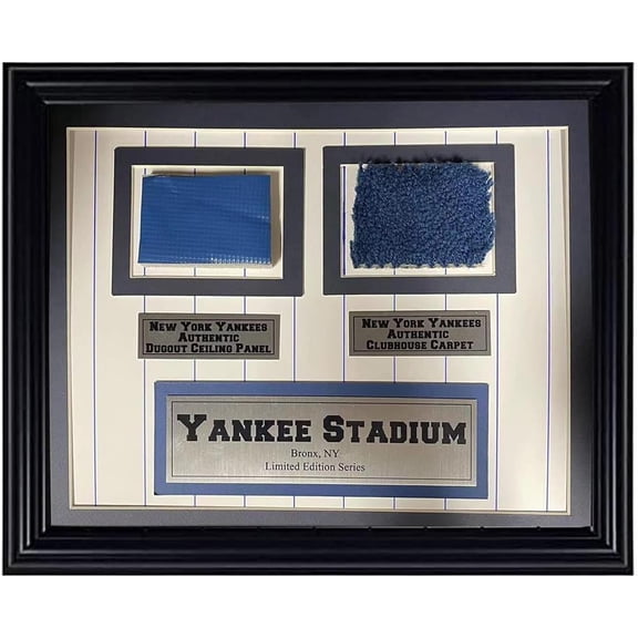 New York Baseball Stadium Ceiling Panel and Carpet Piece 11x14 Frame