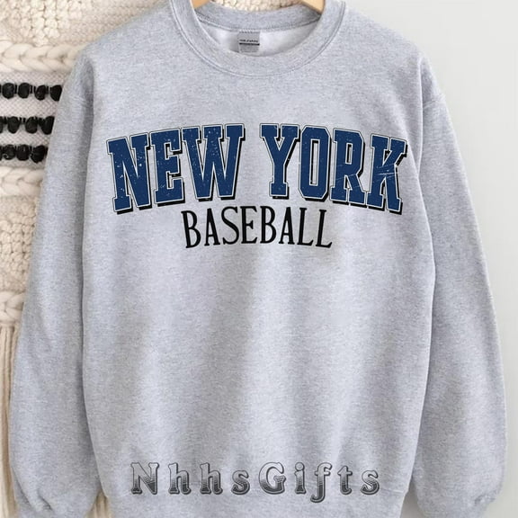 New York Baseball Sweatshirt, Vintage Style New York Baseball Crewneck, New York Baseball Shirt