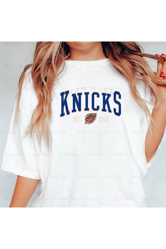 New York Basketball K.nicks Team Fan At MSG Hoops Graphic V50673 New Unisex T-Shirt, up to 5XL
