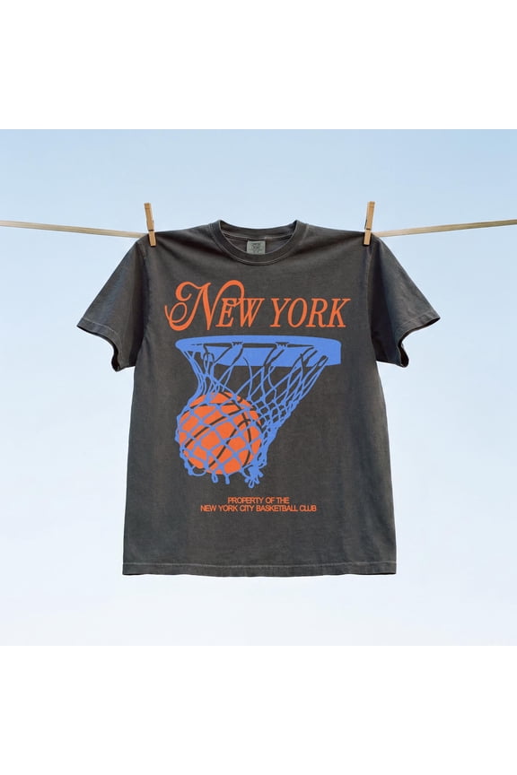 New York Basketball T-Shirt, Retro NY BBall Streetwear Unisex S-5XL Hot Trending Shirt Birthday Gift