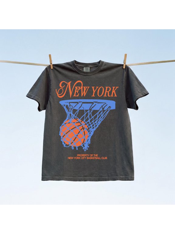New York Basketball T-Shirt, Retro NY BBall Streetwear Unisex S-5XL Hot Trending Shirt Birthday Gift