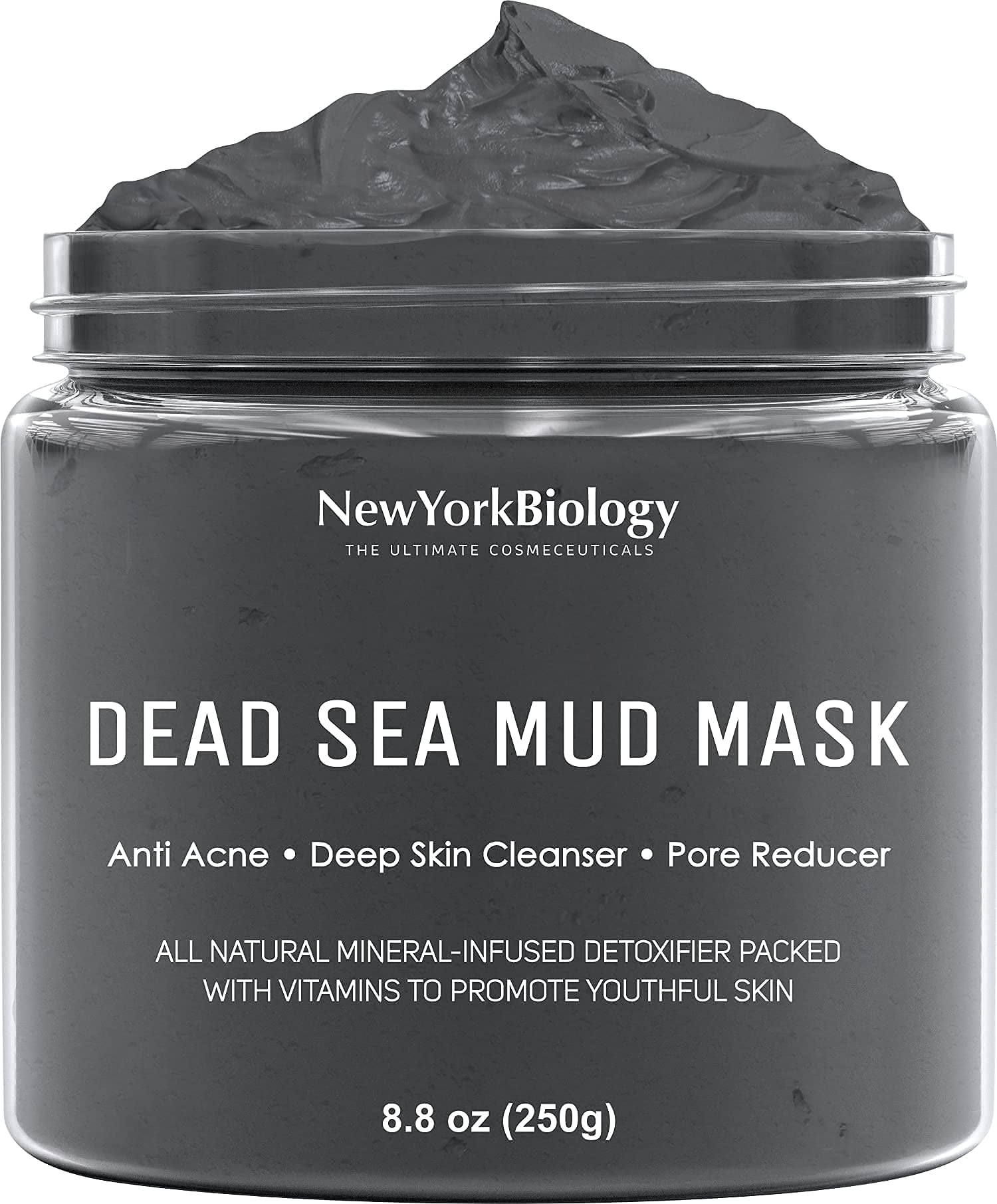 New York Biology Dead Sea Mud Mask for Face and Body - Spa Quality Pore for Acne, Blackheads and Skin, Natural Skincare for Women, Men - Tightens Skin for A