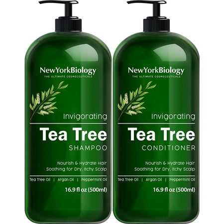 New York Biology Tea Tree Soothing Shampoo & Conditioner Set, 16.9 oz