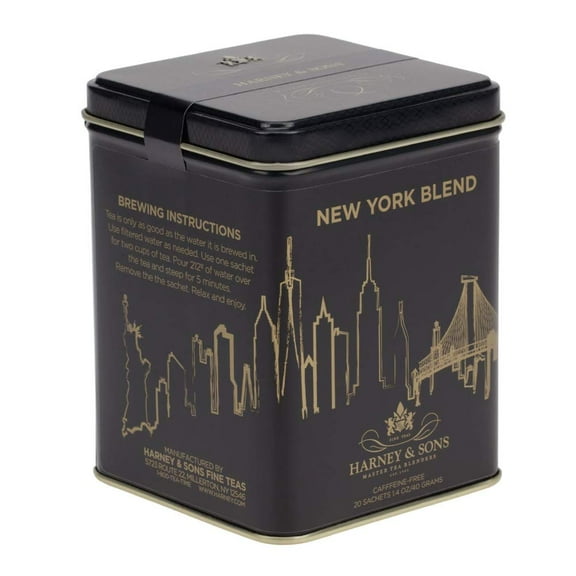 Harney & Sons New York Blend, 20 sachets | Calming Herbal blend with Chamomile, Ginger Root and Peppermint