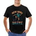 thumbnail image 1 of New York Boarding Vintage T-shirt Mens Cotton Classic Crewneck Short Sleeve Tees Unisex Black 5XL, 1 of 2