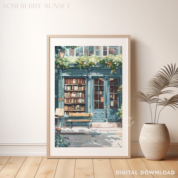 New York Bookshop Wall Art Print