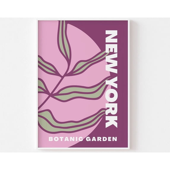 New York Botanic Garden Print Colourful Retro Art, Groovy Floral ...
