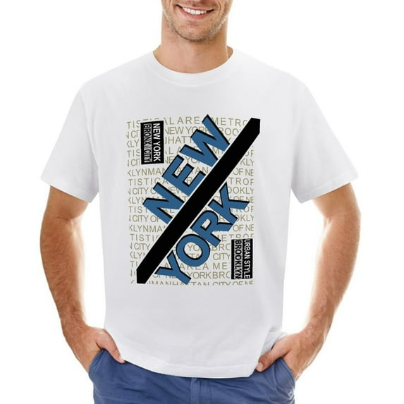 New York Bronx City Men’s Graphic T-shirt Vintage Short Sleeve Sport Tee White XS