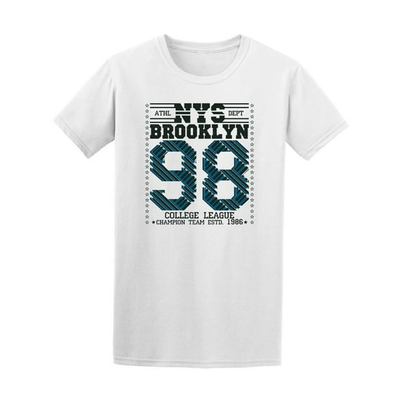 New York Brooklyn 98 College T-Shirt Men -Image by Shutterstock, Male 3X-Large