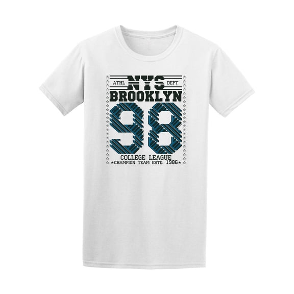 New York Brooklyn 98 College T-Shirt Men -Image by Shutterstock, Male x-Large