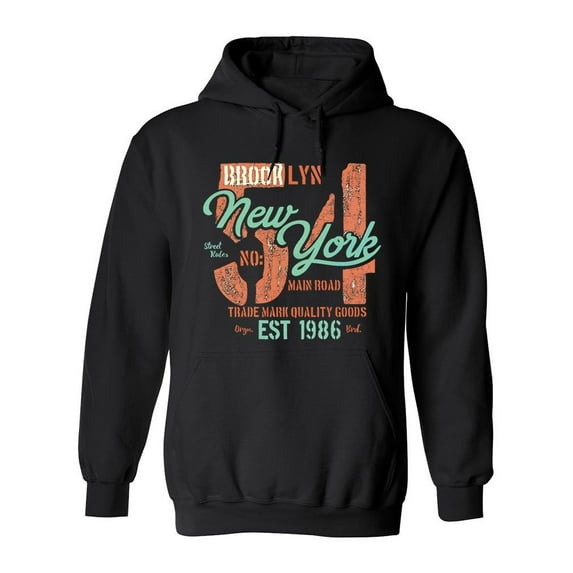 New York, Brooklyn Slogan Hoodie Men -Image by Shutterstock, Male Medium