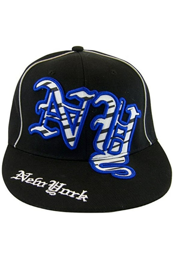 New York CIty Fancy NY Men's Adjustable Snapback Baseball Caps (Black)