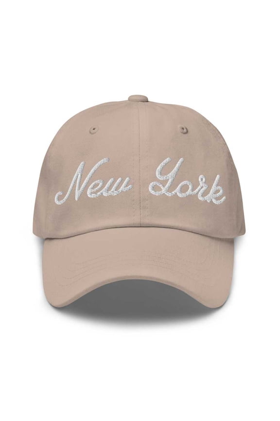 New York Cap New York Dad Hat Bold Script New York NY Hat Embroidered Souvenir Gift Stone