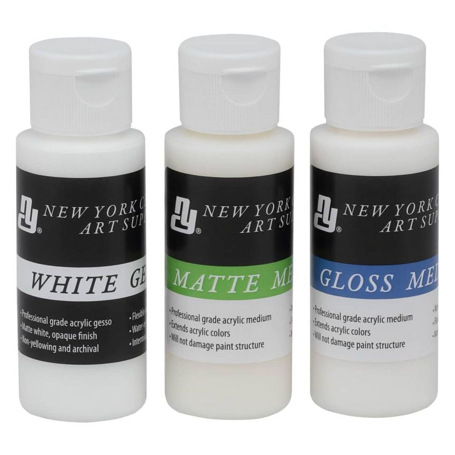 New York Central Acrylic Mediums - Non-Cracking Professional Grade Paint  Medium for Heavy Body Paint, Collage, Mixed Media, Photo Transfers & More!  