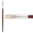 thumbnail image 1 of New York Central Artist Paintbrush, Munich Premier Long Handle, Bristle Blend of Hog Hair and Synthetic Hair Handmade in Germany, Bright #8, 1 of 3