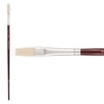 thumbnail image 1 of New York Central Artist Paintbrush, Munich Premier Long Handle, Bristle Blend of Hog Hair and Synthetic Hair Handmade in Germany, Flat #4, 1 of 3
