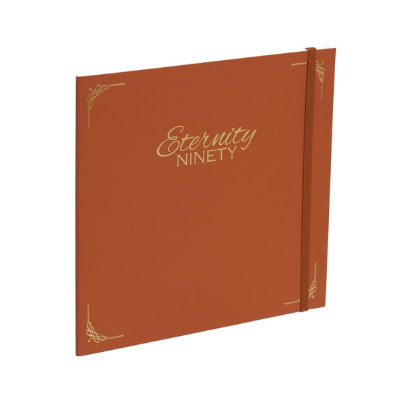 New York Central Eternity Ninety Flat Book - 8x8" Sketch Watercolor Journal - Red Soft Paperback Cover - Watercolor Sketchbook Journal w/ Elastic Band, 10 Sheets 100% Cotton, 90 lb Cold-Pressed