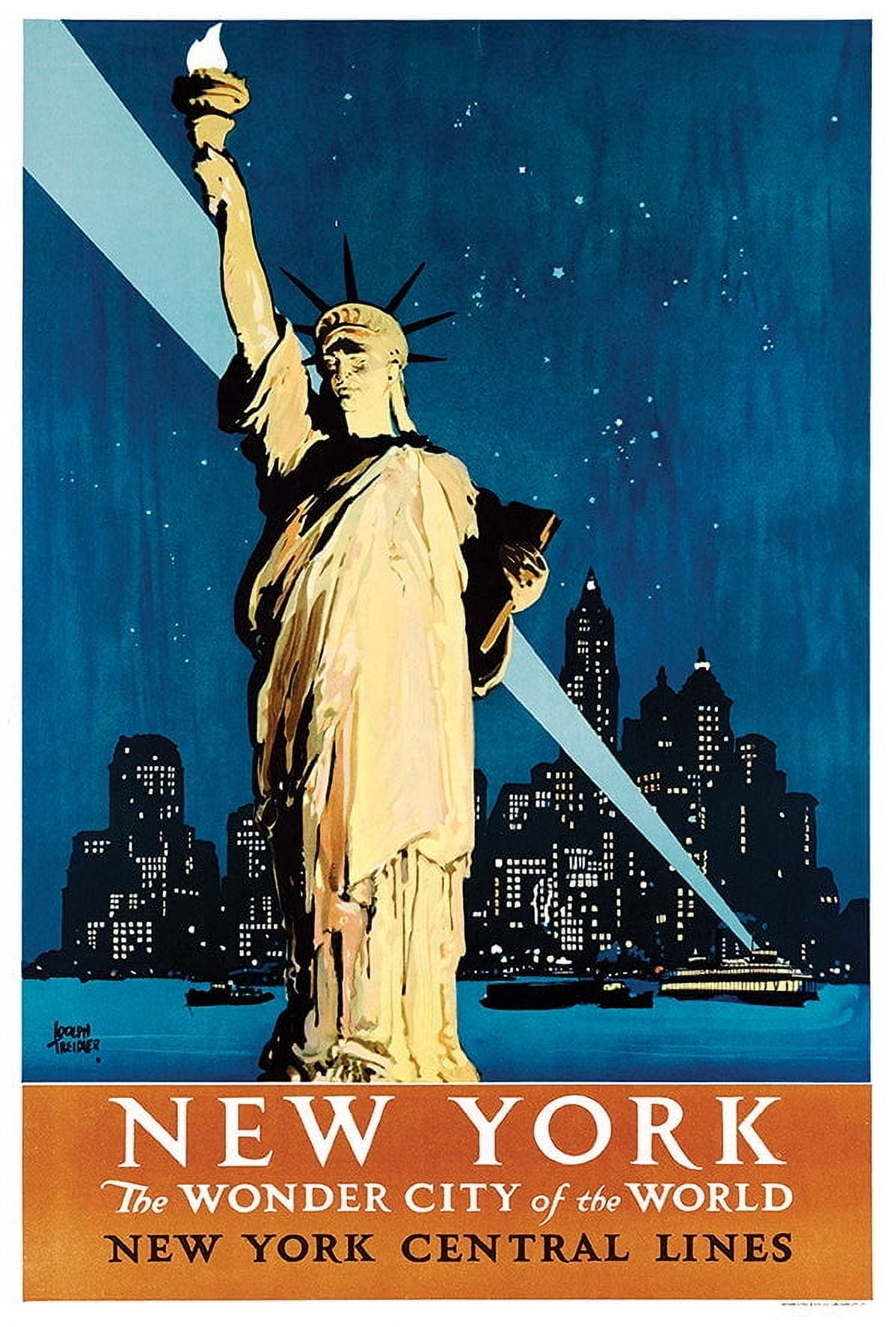 New York Central Lines - NYC - Vintage Travel Poster (12x18Inches ...