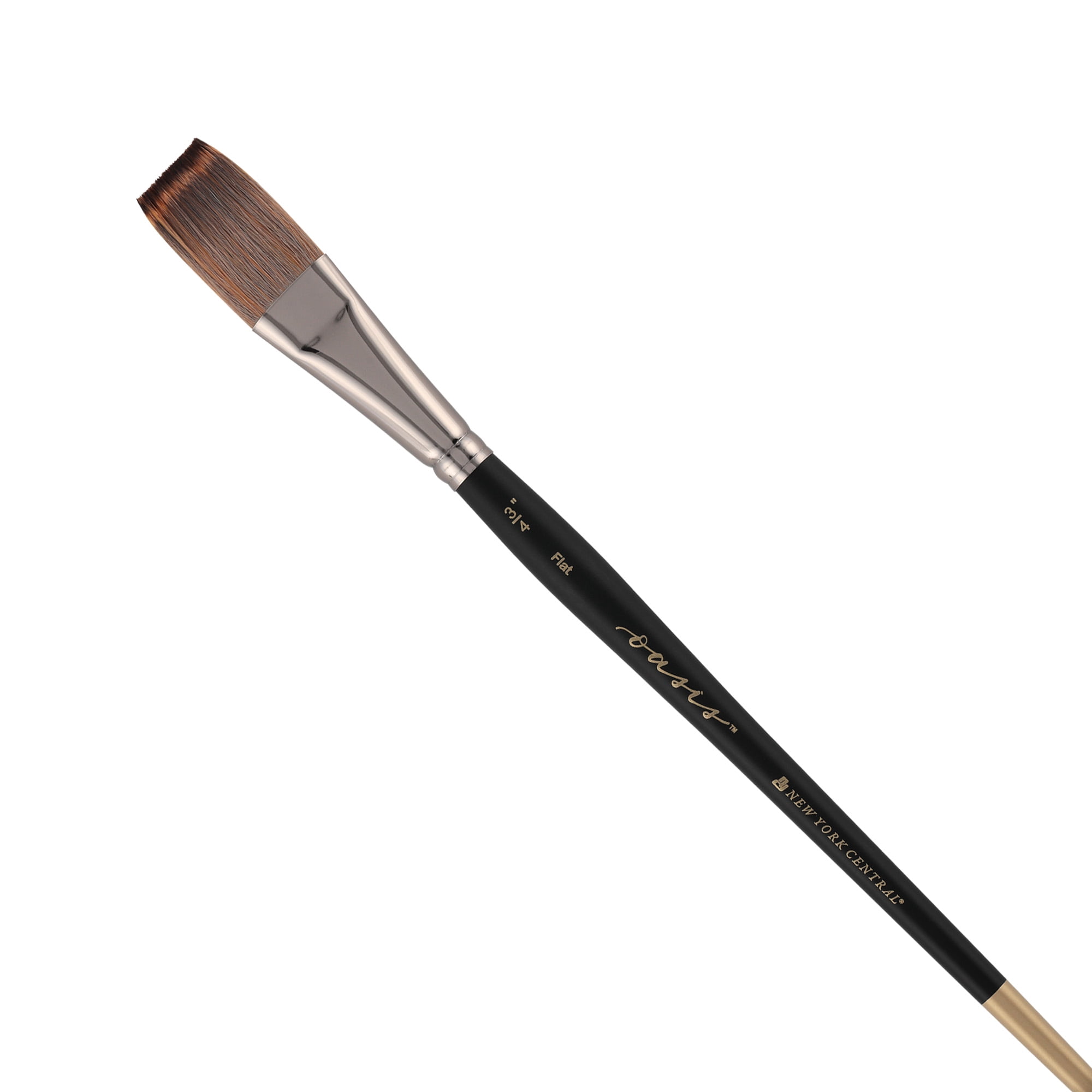 New York Central Oasis Synthetic Premium Brushes - Elite Professional Watercolor Brushes for Artists, Painting, Students, Studios, & More! - [Flat - 3/4"]