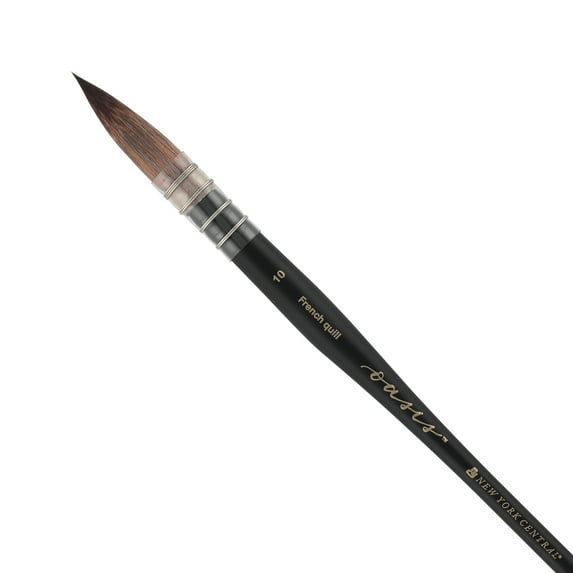 New York Central Oasis Synthetic Premium Brushes - Elite Professional Watercolor Brushes for Artists, Painting, Students, Studios, & More! - [French Quill - Size #10]