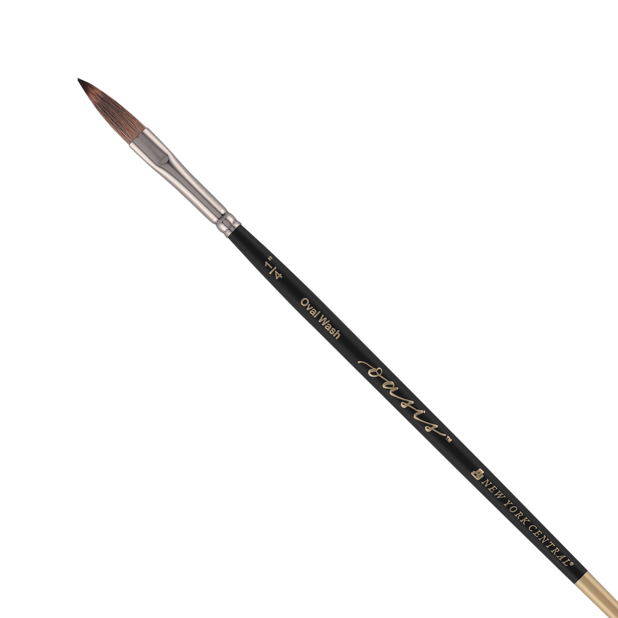 New York Central Oasis Synthetic Premium Brushes - Elite Professional Watercolor Brushes for Artists, Painting, Students, Studios, & More! - [Pointed Oval Wash - 1/4"]