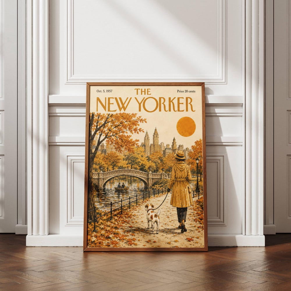 New York Central Park Fall Nyc Autumn Poster - Walmart.com