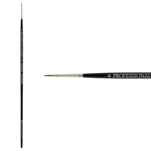 New York Central Professional Control Oil Brushes - Luxury Professional Brushes for Oil Paint, Artists, Superior Control, & More! - [Kolinsky Sable Almond Filbert - Size 0]