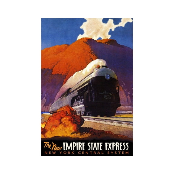 New York Central System Empire State Express Streamliner Poster