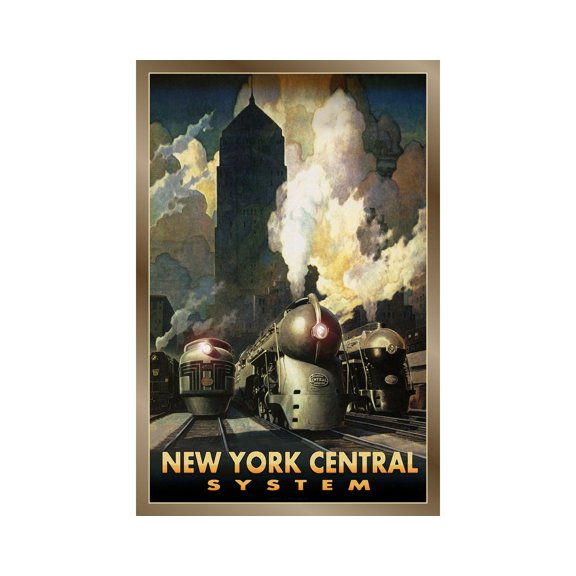 New York Central System Streamliners Henry Dreyfuss Train Poster
