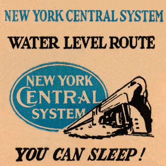 New York Central System Water Level Route Poster Print by Retrotravel Retrotravel (12 x 12)