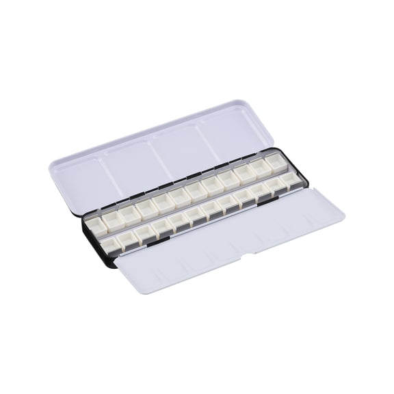 New York Central Watercolor Palettes - Empty Half Pan Boxes and Palette for Artists, Watercolor Painting, Students, Color Theory, & More! - 24 Half Pans