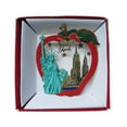 thumbnail image 1 of New York City Big Apple Color Brass Ornament Statue Of Liberty Empire State Building, 1 of 3