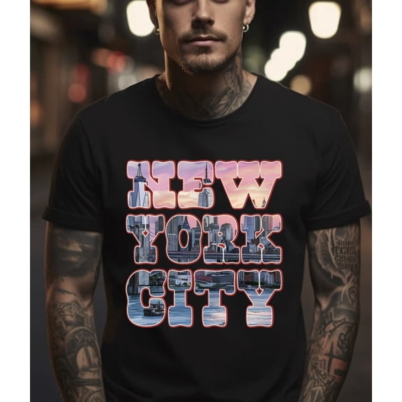New York City Black T-Shirt, S-5XL