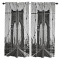 thumbnail image 1 of New York City Bridge Building Curtain For Living Room Kids Bedroom Kitchen Window Curtains Home Interior Drapes, 1 of 5