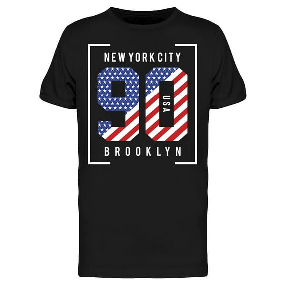 New York City Brooklyn, 90 T-Shirt Men -Image by Shutterstock, Male Large