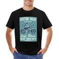 thumbnail image 1 of New York City Cafe Racer Men’s Graphic T-shirt Vintage Short Sleeve Sport Tee Black L, 1 of 2