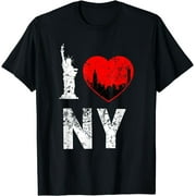 New York City Classic Typography T-Shirt - NYC Love Tee in Black