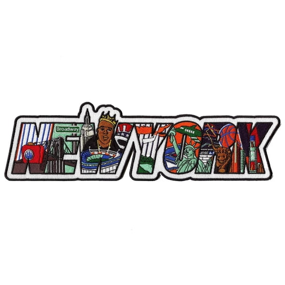 New York City Collage Patch Large Iconic Embroidered Iron On