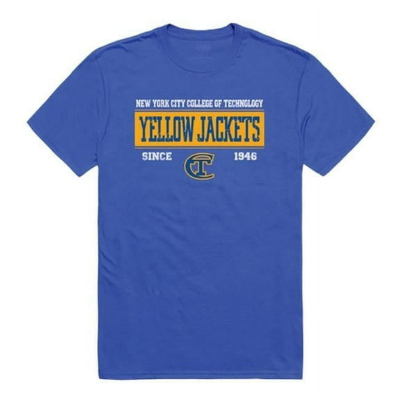 New York City College of Technology Yellow Jackets College Established T-Shirt, Royal - Small