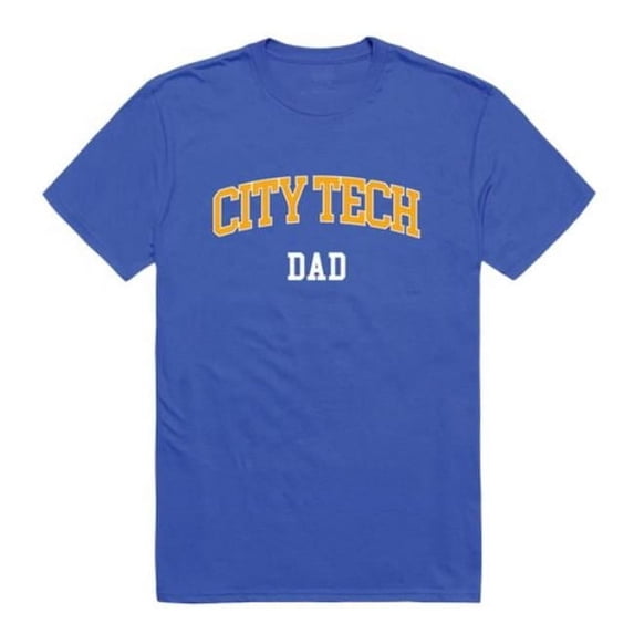 New York City College of Technology Yellow Jackets Dad T-Shirt, Royal - Medium