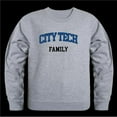 thumbnail image 1 of New York City College of Technology Yellow Jackets Family Crewneck Sweatshirt, Heather Grey - Small, 1 of 1