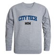 thumbnail image 1 of New York City College of Technology Yellow Jackets Mom Crewneck Sweatshirt, Heather Grey - Medium, 1 of 1
