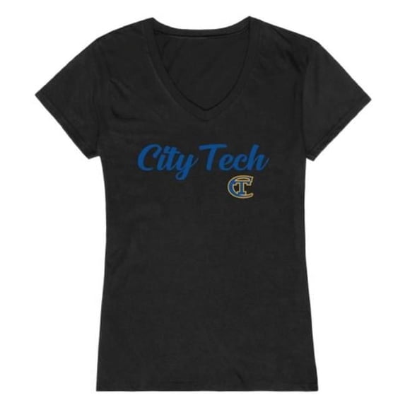 New York City College of Technology Yellow Jackets Script T-Shirt, Black - 2XL