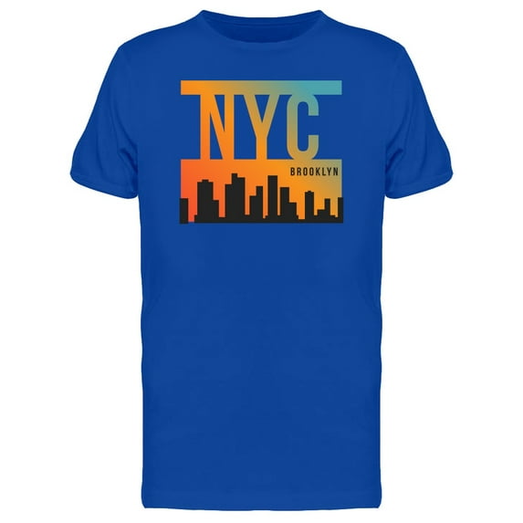 New York City Degraded Skyline Tee Men's - Men T-Shirt, Large